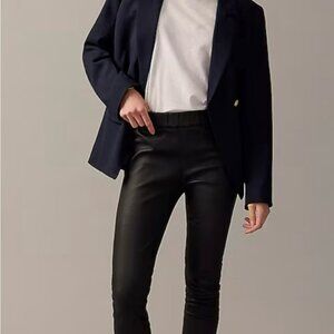 J Crew Collection Black Leather Leggings 00